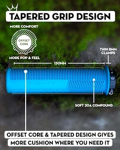 Griffe PEATY'S  Monarch knurl thick slate (pgm-knl-thk-slt-20)