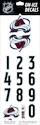 Helmnummer Sportstape  ALL IN ONE HELMET DECALS - COLORADO AVALANCHE