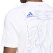 Herren adidas Tennis Grafik Logo T-Shirt Weiß