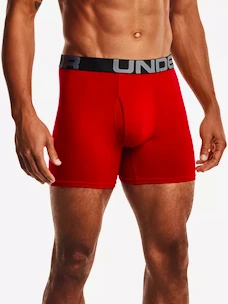 Herren Boxer Shorts Under Armour  Charged Cotton 6in 3Pack Red  S