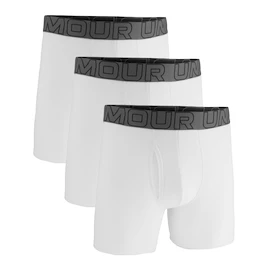Herren Boxer Shorts Under Armour Perf Cotton Solid 6in 3Pack White