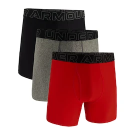Herren Boxer Shorts Under Armour Perf Tech Solid 6in 3Pack Red