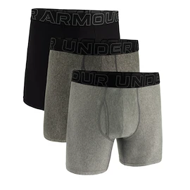 Herren Boxer Shorts Under Armour Perf Tech Solid 6in 3Pack Steel Heather