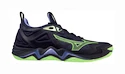 Herren Hallenschuhe Mizuno  WAVE MOMENTUM 3 Evening Blue/Techno Green/Iolite