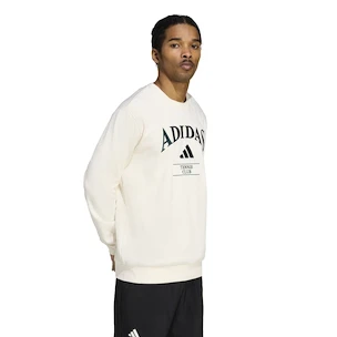 Herren Hoodie adidas  Heritage Graphic Crew Sweatshirt Chalk White / Aurora Ivy