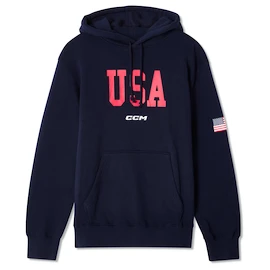 Herren Hoodie CCM Flag Hood Team USA Navy