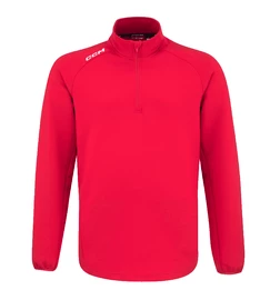 Herren Hoodie CCM LOCKER ROOM FLEECE 1/4 ZIP Red
