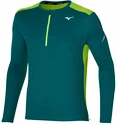 Herren Hoodie Mizuno  Dry Aero Flow LS HZ/Harbor Blue