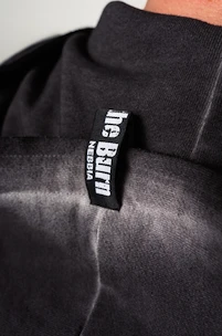 Herren Hoodie Nebbia  Washed-off Zip Up Hoodie GYM BRO Black M