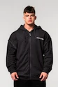Herren Hoodie Nebbia  Washed-off Zip Up Hoodie GYM BRO Black M