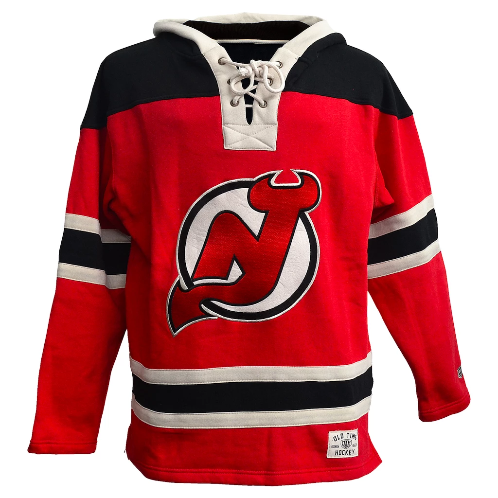 Herren Hoodie Old Time Hockey Lacer Fleece NHL New Jersey Devils Sportega