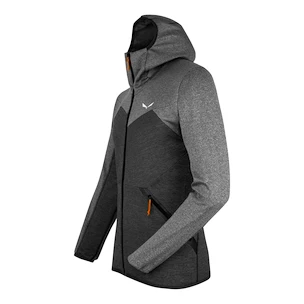 Herren Hoodie Salewa  Puez Melange PL Black Out Melange