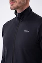 Herren Jacke Nebbia  Long sleeved w hoodie Sporty Zipper Jacket with side pockets “Control” 332 black