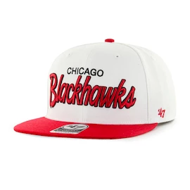 Herren Kappe 47 Brand NHL Chicago Blackhawks Crosstown Script Two tone ’47 CAPTAIN