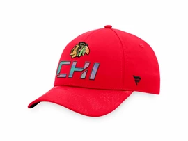 Herren Kappe Fanatics Authentic Pro Locker Room Structured Adjustable Cap NHL Chicago Blackhawks