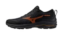 Herren Laufschuhe Mizuno Wave Rider Gtx Black/Nasturtium/Carrot Curl