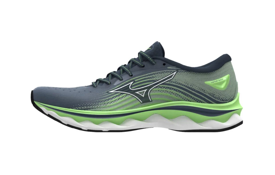 Herren Laufschuhe Mizuno Wave Sky 6 China Blue White 909 C Sportega