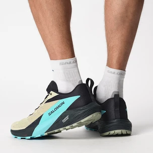 Herren Laufschuhe Salomon Sense Ride 5 Alfalfa / Carbon / Peacock Blue  UK 9