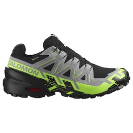 Herren Laufschuhe Salomon Speedcross 6 Gore-Tex Black/Alloy/Green Gecko