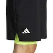 Herren Shorts adidas  Club 2In1 Short Black/Lucid Lemon