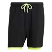 Herren Shorts adidas  Club 2In1 Short Black/Lucid Lemon