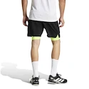 Herren Shorts adidas  Club 2In1 Short Black/Lucid Lemon