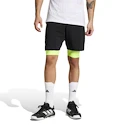 Herren Shorts adidas  Club 2In1 Short Black/Lucid Lemon