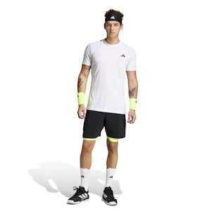 Herren Shorts adidas  Club 2In1 Short Black/Lucid Lemon
