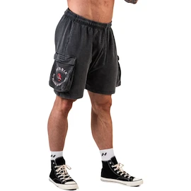 Herren Shorts Nebbia NEBBIA x OLYMPIA Washed Loose Fit Cargo Shorts LEGACY 787 black