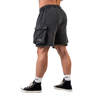 Herren Shorts Nebbia NEBBIA x OLYMPIA Washed Loose Fit Cargo Shorts LEGACY 787 black