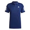 Herren T-Shirt adidas  Club 3 Stripes Polo Dark Blue