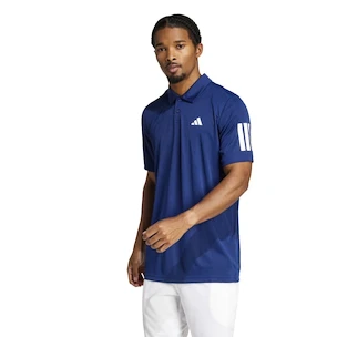 Herren T-Shirt adidas  Club 3 Stripes Polo Dark Blue