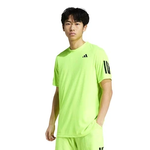 Herren T-Shirt adidas  Club 3 Stripes Tee Lucid Lemon