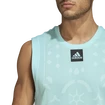 Herren T-Shirt adidas  Paris Sleeveless Aqua