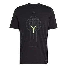 Herren T-Shirt adidas Rackets Graphic Tee Black
