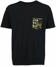 Herren T-Shirt CCM CAMO POCKET S/S TEE Black