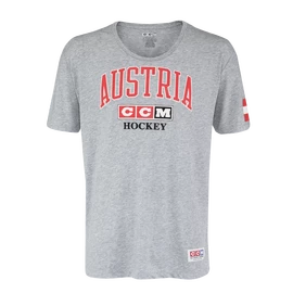 Herren T-Shirt CCM FLAG TEE TEAM AUSTRIA Athletic Grey