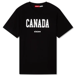 Herren T-Shirt CCM Flag Tee Team CAN Black