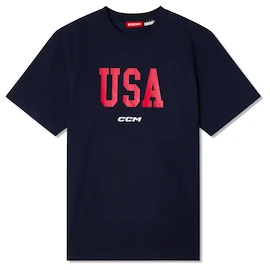 Herren T-Shirt CCM Flag Tee Team USA Navy