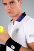 Herren T-Shirt Hydrogen  Tartan Zipped Tech Polo White (Purple/Black)