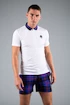 Herren T-Shirt Hydrogen  Tartan Zipped Tech Polo White (Purple/Black) L