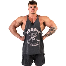 Herren T-Shirt Nebbia NEBBIA x OLYMPIA Washed Muscle Back Stringer GOLDEN AGE 791 black