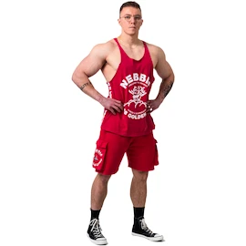 Herren T-Shirt Nebbia NEBBIA x OLYMPIA Washed Muscle Back Stringer GOLDEN AGE 791 red