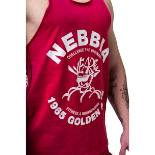 Herren T-Shirt Nebbia NEBBIA x OLYMPIA Washed Muscle Back Stringer GOLDEN AGE 791 red
