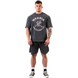 Herren T-Shirt Nebbia NEBBIA x OLYMPIA Washed Oversized T-Shirt GOLDEN AGE 790 black