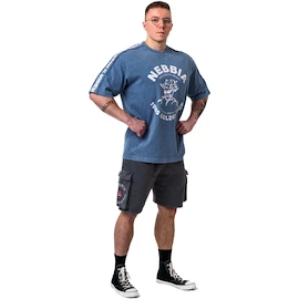 Herren T-Shirt Nebbia NEBBIA x OLYMPIA Washed Oversized T-Shirt GOLDEN AGE 790 blue