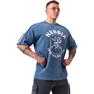 Herren T-Shirt Nebbia NEBBIA x OLYMPIA Washed Oversized T-Shirt GOLDEN AGE 790 blue