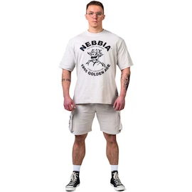 Herren T-Shirt Nebbia NEBBIA x OLYMPIA Washed Oversized T-Shirt GOLDEN AGE 790 light grey