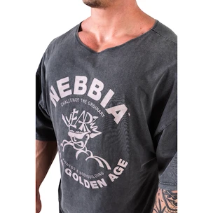 Herren T-Shirt Nebbia NEBBIA x OLYMPIA Washed Rag Top GOLDEN AGE 788 black
