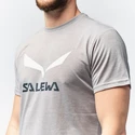 Herren T-Shirt Salewa  Solidlogo Dri-Release Heather Grey